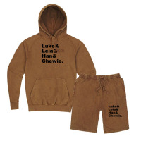 Luke Leia Chewie Vintage Hoodie And Short Set | Artistshot