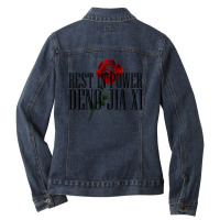 Rest In Power Deng Jia Xi (black) Ladies Denim Jacket | Artistshot