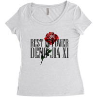 Rest In Power Deng Jia Xi (black) Women's Triblend Scoop T-shirt | Artistshot