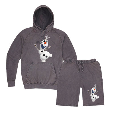 Olaf Snowman Frozen Vintage Hoodie And Short Set Designed By Jafarnr1966