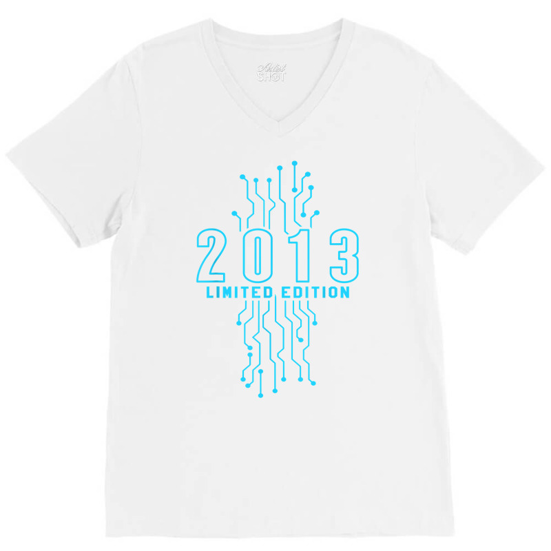 Birthday Year 2013 Limited Edition Gaming Gift Nerd Computer T Shirt V-Neck Tee by ranmarbunathoo90 | Artistshot