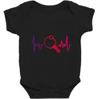 Cool Ping Pong Shirt   Heartbeat Table Tennis Tee Baby Bodysuit | Artistshot