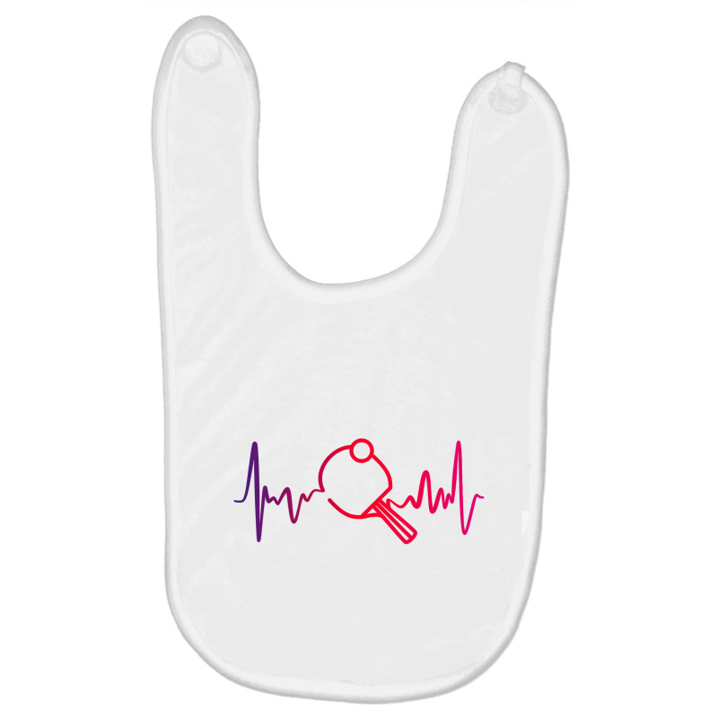 Cool Ping Pong Shirt   Heartbeat Table Tennis Tee Baby Bibs by longduong89 | Artistshot