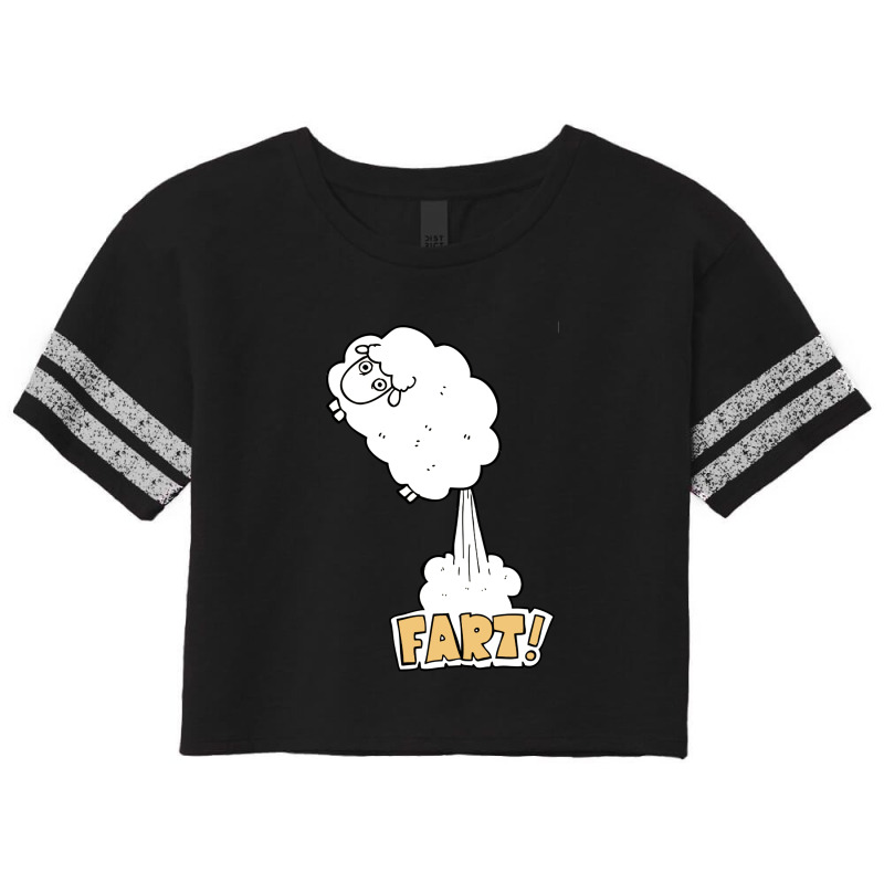 Funny Farting Sheep Scorecard Crop Tee by adamharfii | Artistshot