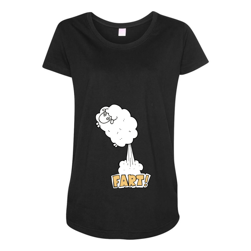 Funny Farting Sheep Maternity Scoop Neck T-shirt by adamharfii | Artistshot