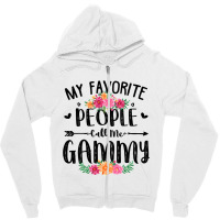 Womens My Favorite People Call Me Gammy Tee Mother S Day Gift Zipper Hoodie | Artistshot