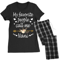 Womens My Favorite People Call Me Nani Mothers Day Gift Vneck Women's Pajamas Set | Artistshot