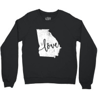 Georgia Home Love Vintage State Map Outline Crewneck Sweatshirt | Artistshot