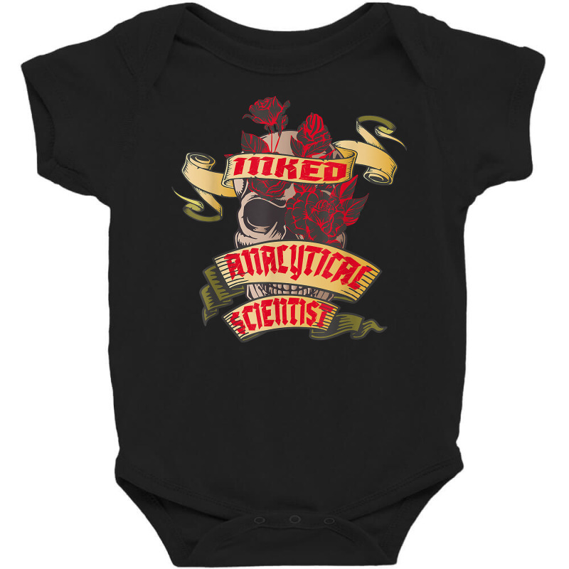 Analytical Scientist Inked Skull & Red Roses Tattoo T Shirt Baby Bodysuit by ReagerAero | Artistshot