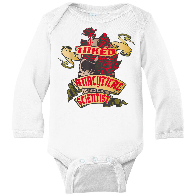 Analytical Scientist Inked Skull & Red Roses Tattoo T Shirt Long Sleeve Baby Bodysuit by ReagerAero | Artistshot