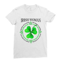 Irish Woman The Soul Of An Angel The Fire Of A Lioness Ladies Fitted T-shirt | Artistshot