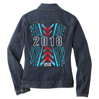 Birthday Year 2018 Limited Edition Gaming Gift Nerd Computer T Shirt Ladies Denim Jacket | Artistshot