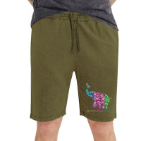 Elephant With Flower Metastatic Breast Cancer Awareness T Shirt Vintage Short | Artistshot