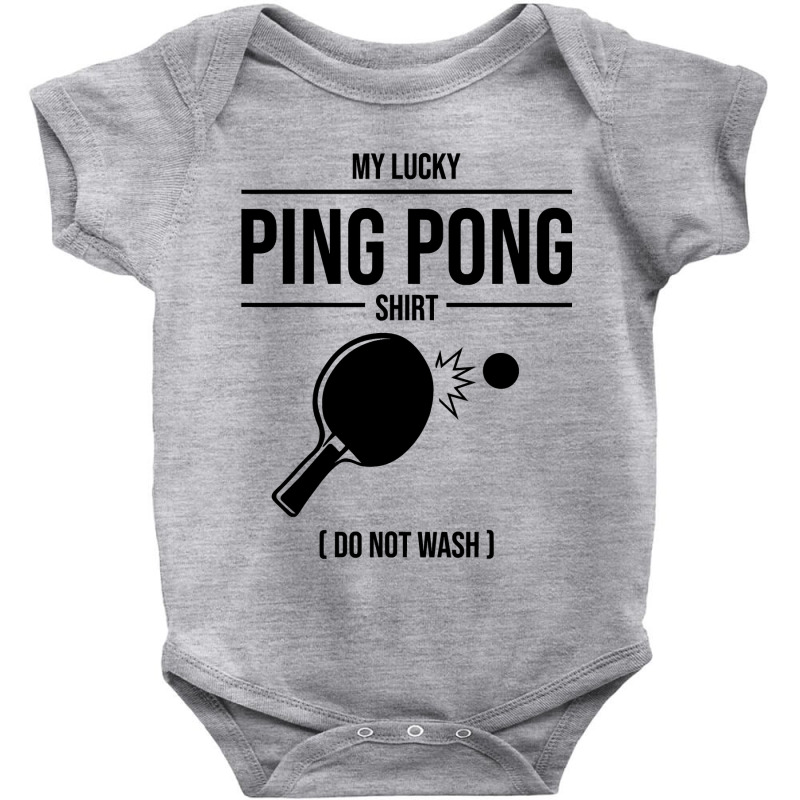 Funny Lucky Ping Pong Gift For Table Tennis Player Men Women T Shirt Baby Bodysuit by longduong89 | Artistshot