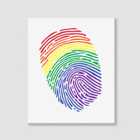 Lgbt Flag Fingerprint Proud Lgbt Pride Gifts Tee T Shirt Portrait Canvas Print | Artistshot