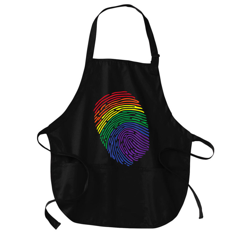 Lgbt Flag Fingerprint Proud Lgbt Pride Gifts Tee T Shirt Medium-Length Apron by WarnekeRashae | Artistshot