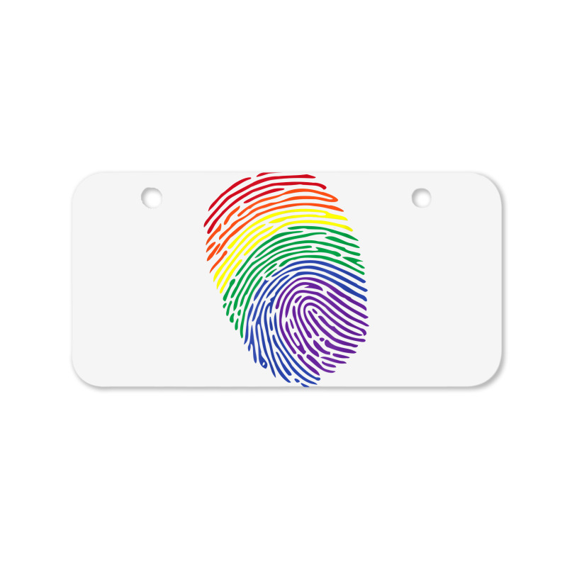 Lgbt Flag Fingerprint Proud Lgbt Pride Gifts Tee T Shirt Bicycle License Plate by WarnekeRashae | Artistshot