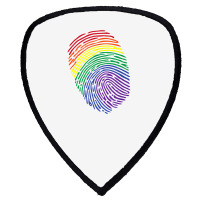 Lgbt Flag Fingerprint Proud Lgbt Pride Gifts Tee T Shirt Shield S Patch | Artistshot