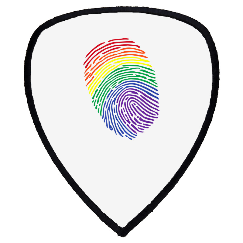 Lgbt Flag Fingerprint Proud Lgbt Pride Gifts Tee T Shirt Shield S Patch by WarnekeRashae | Artistshot