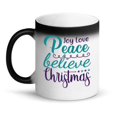 Joy Love Peace Believe Christmas Magic Mug Designed By Gnuh79