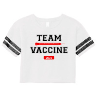 Team Vaccine Vaccinated Pro Scorecard Crop Tee | Artistshot