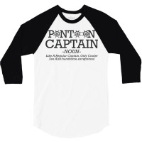 Pontoon Captain Definition Funny Pontoon Boat Boating T Shirt 3/4 Sleeve Shirt | Artistshot