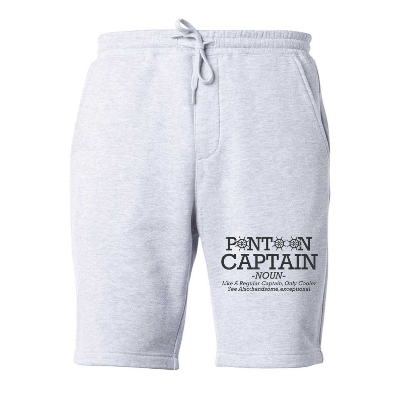 Pontoon Captain Definition Funny Pontoon Boat Boating T Shirt Fleece Short | Artistshot