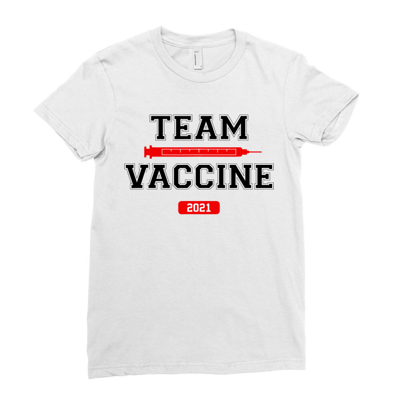 Team Vaccine Vaccinated Pro Ladies Fitted T-Shirt by Mito220 | Artistshot