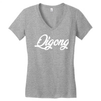 Qigong Cursive Text Novelty Hobby T Shirt Women's V-neck T-shirt | Artistshot