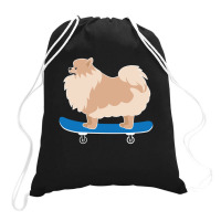 Funny Skateboarding Bassett Hound Dog 23418523 Drawstring Bags | Artistshot