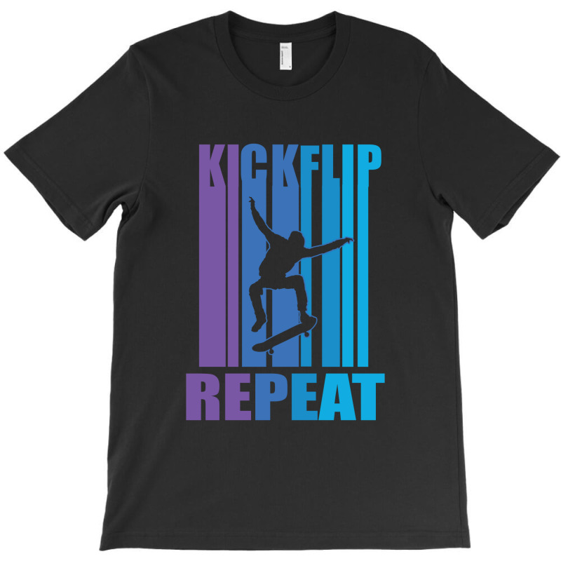 Kick Flip Repeat Vintage Skateboarding 23418403 T-shirt | Artistshot