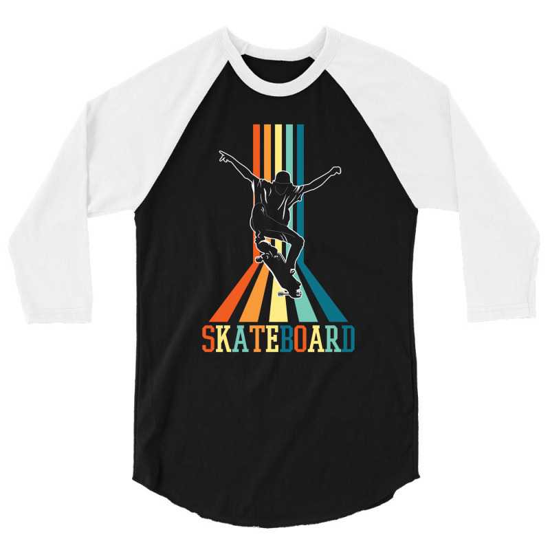 Retro Skateboard Skateboarding 23418449 3/4 Sleeve Shirt | Artistshot