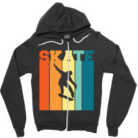 Retro Skate Skateboarder Skateboarding 23418453 Zipper Hoodie | Artistshot