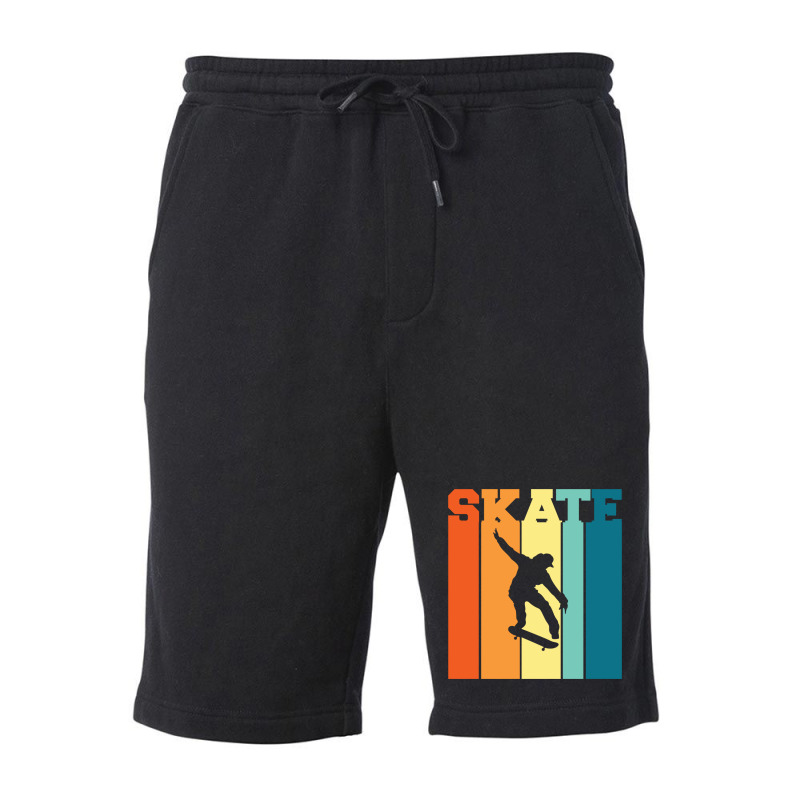 Retro Skate Skateboarder Skateboarding 23418453 Fleece Short | Artistshot