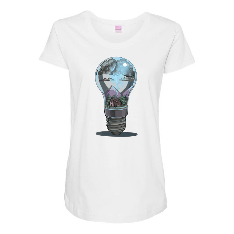 Storm Bulb Maternity Scoop Neck T-shirt by Owen | Artistshot