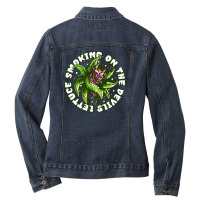 Smoking On The Devil’s Lettuce Ladies Denim Jacket | Artistshot