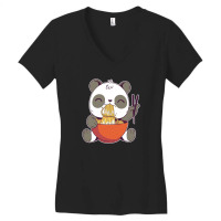 Ramen Panda Women's V-neck T-shirt | Artistshot