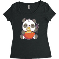 Ramen Panda Women's Triblend Scoop T-shirt | Artistshot