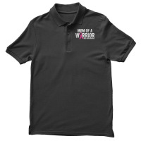 Womens Breast Cancer Awareness Month Pink Ribbon Mom Of A Warrior T Sh Men's Polo Shirt | Artistshot