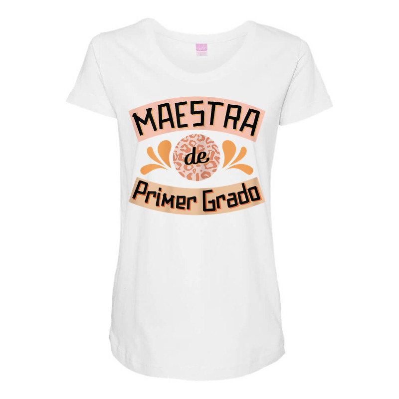 Womens Maestra De Primer Grado Cute Spanish Bilingual Teacher T Shirt Maternity Scoop Neck T-shirt by ranmarbunathoo90 | Artistshot