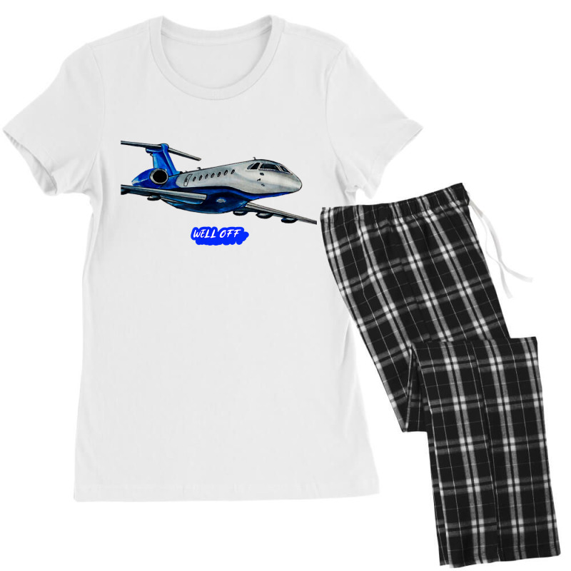 Well Off Private Jet T Shirt Women's Pajamas Set by WarnekeRashae | Artistshot