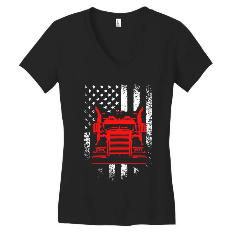 Us Trucking Women's V-Neck T-Shirt by Firework Tess | Artistshot