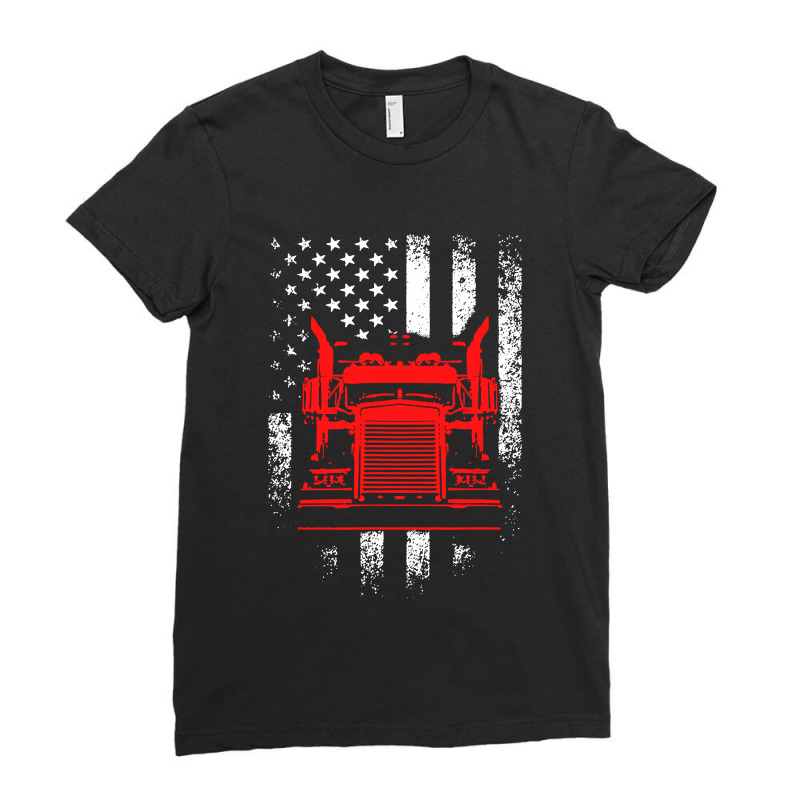 Us Trucking Ladies Fitted T-Shirt by Firework Tess | Artistshot