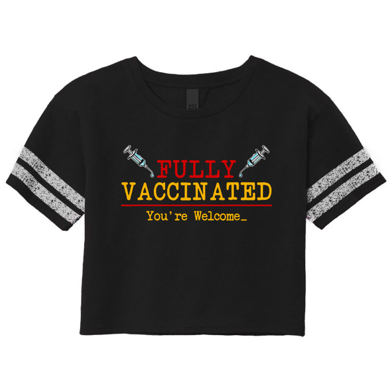 Vaccinated Vaccine Vaccination Gift I Fun Pro Vaccination Scorecard Crop Tee by Firework Tess | Artistshot