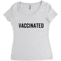 Vaccinated Pro Vaccine Women's Triblend Scoop T-shirt | Artistshot