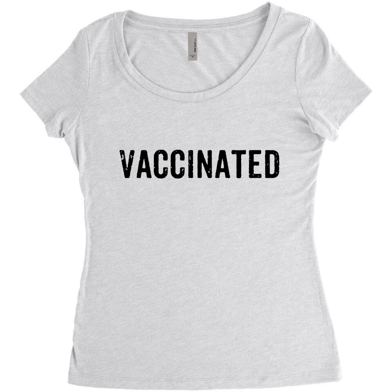 Vaccinated Pro Vaccine Women's Triblend Scoop T-shirt by Firework Tess | Artistshot