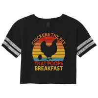 Chicken Chick The Pet That Poops Breakfast Chicken Lovers 239 Rooster Scorecard Crop Tee | Artistshot