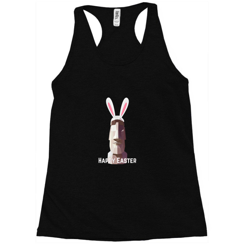 Happy Easter Island Head Bunny Ears Funny Racerback Tank | Artistshot