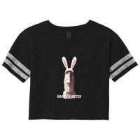 Happy Easter Island Head Bunny Ears Funny Scorecard Crop Tee | Artistshot