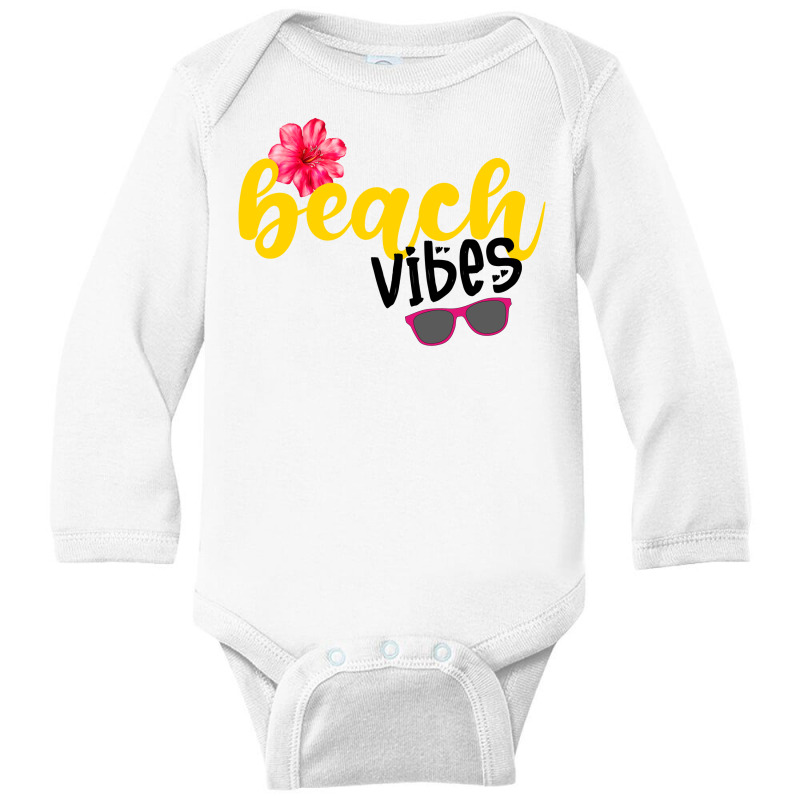 Summer Beach Salty Beach Summer Shirt Beach Babe Beach Vibes1 Long Sleeve Baby Bodysuit | Artistshot